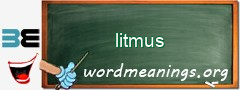 WordMeaning blackboard for litmus